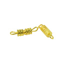 50 Pieces 15x4mm Handmade Gold Column Barrel Swivel Screw Necklace Clasps