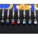 7 Pieces Men's Spike Punk Stainless Steel Rhinestone Ear Studs Earrings