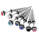 7 Pieces Men's Spike Punk Stainless Steel Rhinestone Ear Studs Earrings