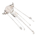 Vintage Acrylic Flower Hair Barrette Long Tassels Hair Clips for Girls Women