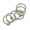 6 Pieces Brass Round Bezel Adjustable Ring Peg Mount Round Flower Cup DIY