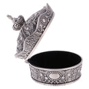Retro Crown Shape Jewelry Box Rose Sculpture Trinkets Chest Jewelry Case