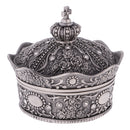 Retro Crown Shape Jewelry Box Rose Sculpture Trinkets Chest Jewelry Case