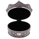 Retro Crown Shape Jewelry Box Rose Sculpture Trinkets Chest Jewelry Case