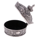 Retro Crown Shape Jewelry Box Rose Sculpture Trinkets Chest Jewelry Case