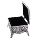 Vintage Rectangle Jewelry Box Rose Sculpture Trinkets Chest Jewelry Case