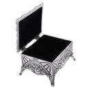 Vintage Rectangle Jewelry Box Rose Sculpture Trinkets Chest Jewelry Case
