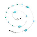 Blue Stone Bead Eyeglass Spectacles Sunglasses Lanyard Chain Accessory