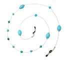 Blue Stone Bead Eyeglass Spectacles Sunglasses Lanyard Chain Accessory