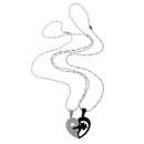 1 Pair Stainless Steel Men Women Matching Love Heart Key Pendant Necklace Jewelry Lovers Couples Romantic Necklace