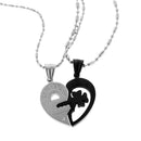 1 Pair Stainless Steel Men Women Matching Love Heart Key Pendant Necklace Jewelry Lovers Couples Romantic Necklace