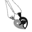 1 Pair Stainless Steel Men Women Matching Love Heart Key Pendant Necklace Jewelry Lovers Couples Romantic Necklace