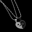 1 Pair Stainless Steel Men Women Matching Love Heart Key Pendant Necklace Jewelry Lovers Couples Romantic Necklace
