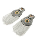 1 Pair Cloth Suit Chain Tassel Epaulet Brooch Shoulder Board Punk Accessory