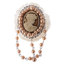 New Hot Resin palace Beauty Brooch Pin Sliver CHain Rose Gold Plated Lots Balls LITTLE Chain Dangle for Women Girls