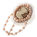 New Hot Resin palace Beauty Brooch Pin Sliver CHain Rose Gold Plated Lots Balls LITTLE Chain Dangle for Women Girls