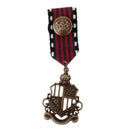 Vintage Alloy Badge Brooch Pin Medal for Party Fancy Uniform Dress Costume Badge Navy Style