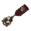 Vintage Alloy Badge Brooch Pin Medal for Party Fancy Uniform Dress Costume Badge Navy Style