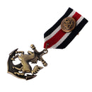 Unisex Vintage Navy Style Horse Anchor Medal Brooch Lapel Pin Punk Jewelry