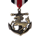 Unisex Vintage Navy Style Horse Anchor Medal Brooch Lapel Pin Punk Jewelry