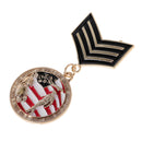 Retro Mens American Navy Style Uniform Star Medal Brooches Badge Brooch Pin