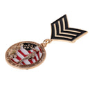Retro Mens American Navy Style Uniform Star Medal Brooches Badge Brooch Pin
