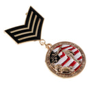 Retro Mens American Navy Style Uniform Star Medal Brooches Badge Brooch Pin
