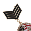 Retro Mens American Navy Style Uniform Star Medal Brooches Badge Brooch Pin
