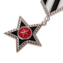 Fashion Trendy WesternNavy Design Star Pattern Dangle Retro Popular Unisex Brooch Pin Jewelry Cool Accessories