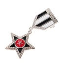 Fashion Trendy WesternNavy Design Star Pattern Dangle Retro Popular Unisex Brooch Pin Jewelry Cool Accessories