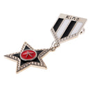 Fashion Trendy WesternNavy Design Star Pattern Dangle Retro Popular Unisex Brooch Pin Jewelry Cool Accessories