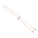 Gold Link Chain Glass Beads Eyeglass Cord Reading Eyewear Spectacles Chain Holder Rubber End Cord Holder