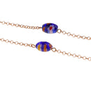 Gold Link Chain Glass Beads Eyeglass Cord Reading Eyewear Spectacles Chain Holder Rubber End Cord Holder