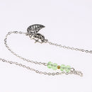Green Crystal Beaded Chain Eyeglass Holder Spectacle Sunglass Cord Necklace Link Chain Rubber End