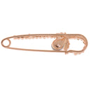 Sparkle Crystal Safety Pin Brooch Clip for Ladies Scarf Coat Gown Rose Gold