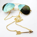 Arrow Charm Eyeglass Spectacle Sunglasses Chain Holder Neck Cord Strap Gold