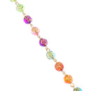 Mens Hip 6mm Rose Flower Beads Rosary Pray Hand Jesus Cross Pendant Necklace