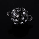 6 Pieces Crystal Round Ball Two Parts Magnetic Beads Clasp for Bracelet Necklace DIY Jewelry Design Clasp