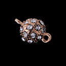 6 Pieces Crystal Round Ball Two Parts Magnetic Beads Clasp for Bracelet Necklace DIY Jewelry Design Clasp