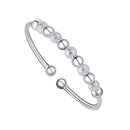 Open Bracelet with Round Ball Lucky Charms Bangle Wedding Bridal Cuff Jewelry