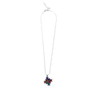 Men Women's Awareness Puzzle Piece Jigsaw Charm Pendant Chain Necklace