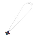 Men Women's Awareness Puzzle Piece Jigsaw Charm Pendant Chain Necklace