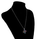 Men Women's Awareness Puzzle Piece Jigsaw Charm Pendant Chain Necklace