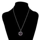 Round Ribbon Courage Hope HIV AIDS Red Awareness Pendant Necklace Jewelry