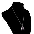 Round Ribbon Courage Hope HIV AIDS Red Awareness Pendant Necklace Jewelry