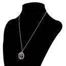Round Ribbon Courage Hope HIV AIDS Red Awareness Pendant Necklace Jewelry