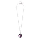 Round Ribbon Courage Hope HIV AIDS Red Awareness Pendant Necklace Jewelry