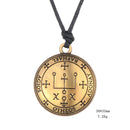 Metal Sigil of Archangel Amulet Round Pendant Necklace Talisman Charms Fashion