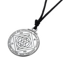Talisman Solomon Round Pentacle Seal Pendant Necklace Pagan Wiccan Amulet Jewelry