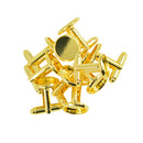 10 Pieces Round Blank Cabochon Bezel Frame Base Cuff Links DIY Cufflink Gold Tone Setting Base Jewelry Making FIndings